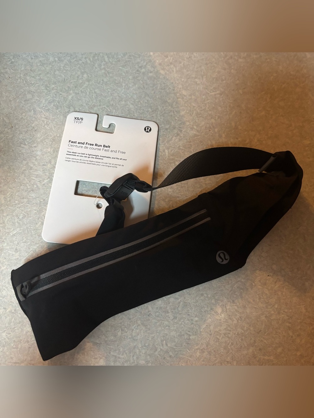NEW Lululemon Fast and Free Black Unisex Running Marathon Distance Run Belt XS/S